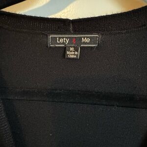 Lety & Me Black Surplice V-neck Sweater - XL. Never worn!